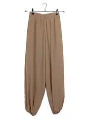 Vorschaubild 1 von Damen Stoffhose Haremshose Beige Gr. 36 S Elastikbund
