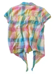 Vorschaubild 2 von Mädchen Freizeithemd kariert bunt Kurzarm Baumwolle Gr. 146