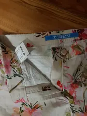 Vorschaubild 3 von Damen Stoffhose Blumenmuster Gr. 38 Baumwolle Floral Sommer