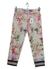 Vorschaubild 1 von Damen Stoffhose Blumenmuster Gr. 38 Baumwolle Floral Sommer