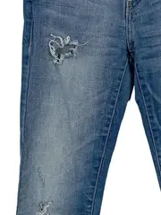 Vorschaubild 4 von Destroyed Jeans Damen W32/L29 Blau Skinny Ripped Denim