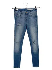 Vorschaubild 1 von Destroyed Jeans Damen W32/L29 Blau Skinny Ripped Denim