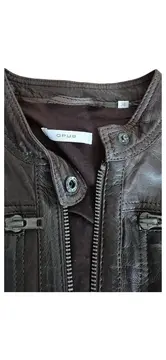 Vorschaubild 7 von Lederjacke Damen Gr. 38 M Braun Echtleder Biker Style Übergang Casual
