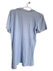 Vorschaubild 2 von Damen Poloshirt Gr. 40/L Hellblau Baumwolle Kurzarm