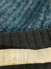 Vorschaubild 5 von Damen T-Shirt Gr. 38/M Schwarz Rippstrick Rüschen Kurzarm