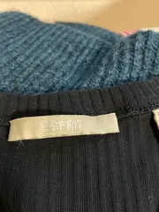 Vorschaubild 4 von Damen T-Shirt Gr. 38/M Schwarz Rippstrick Rüschen Kurzarm