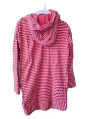 Vorschaubild 2 von Mädchen Kapuzenpullover Gr. 116 rot weiß gestreift Baumwolle Freizeit