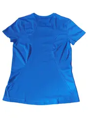 Vorschaubild 2 von Damen Sport Shirt Kurzarm Lila Streifen Polyester Gr. 38 M