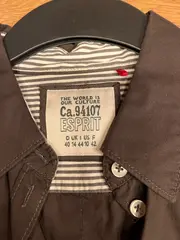 Vorschaubild 4 von Hemdbluse Damen Langarm Uni Braun Gr. 40/L Baumwolle Casual