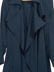 Vorschaubild 2 von Leichte Jacke Damen Petrol L Asymmetrischer Schnitt Alltag Frühjahr Sommer