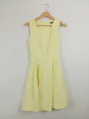 Vorschaubild 2 von Damen festliches Kleid Gr. 34/XS Gelb Elegant ärmellos Midikleid