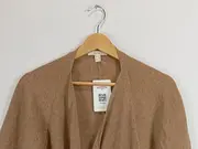 Vorschaubild 3 von Damen Strickjacke Cardigan Gr. L Beige Meliert Wolle Casual Alltag