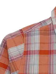Vorschaubild 2 von Kinder Hemd Gr. 116/122 kariert orange Baumwolle Jungen
