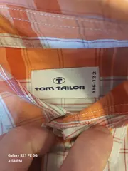 Vorschaubild 5 von Kinder Hemd Gr. 116/122 kariert orange Baumwolle Jungen