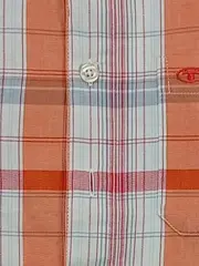 Vorschaubild 3 von Kinder Hemd Gr. 116/122 kariert orange Baumwolle Jungen