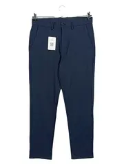 Vorschaubild 1 von Herren Stoffhose Casual Uni Schwarz Gr. W30 S Baumwolle Knopf