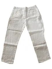Vorschaubild 2 von Herren Leinenhose Beige Gr. 50/L W34 Stoffhose Casual
