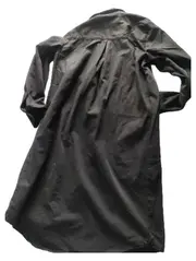 Vorschaubild 2 von Damen Hemdblusenkleid Gr. 38/M Schwarz Baumwolle Langarm
