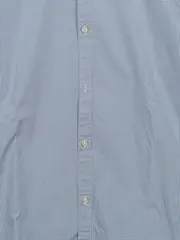 Vorschaubild 4 von Herren Business Hemd Kariert Blau Langarm Gr. 42 XL Baumwolle