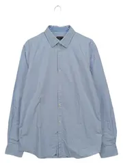 Vorschaubild 1 von Herren Business Hemd Kariert Blau Langarm Gr. 42 XL Baumwolle