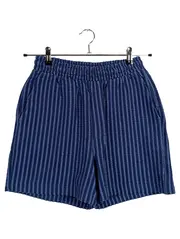 Vorschaubild 1 von Herren Shorts Gestreift Blau Gummibund Casual Größe S