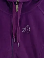 Vorschaubild 2 von Fleecejacke Damen Lila Rollkragen Polyester Gr. 38 M