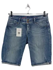 Vorschaubild 1 von Five Damen Jeans Shorts Gr. W29/38 Blau Bermuda Denim