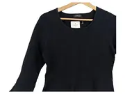 Vorschaubild 3 von TAIFUN Pullover Damen Gr. 38 Schwarz Schößchen 3/4 Arm Volant Strick Elegant