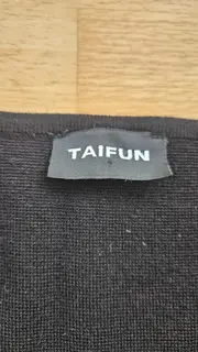 Vorschaubild 8 von TAIFUN Pullover Damen Gr. 38 Schwarz Schößchen 3/4 Arm Volant Strick Elegant