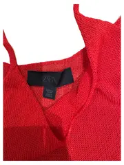 Vorschaubild 2 von Damen Strick Top Spaghettiträger Rot Gr. S 36