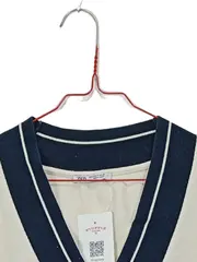 Vorschaubild 3 von Damen Pullunder V-Ausschnitt Beige Navy Preppy Gr. S Baumwolle