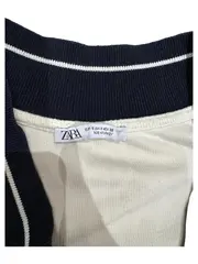 Vorschaubild 5 von Damen Pullunder V-Ausschnitt Beige Navy Preppy Gr. S Baumwolle