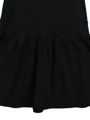 Vorschaubild 3 von Damen Freizeitkleid Gr. 36/S Schwarz Baumwolle V-Ausschnitt