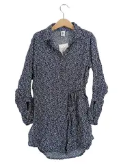 Vorschaubild 1 von Mädchen Blusenkleid Blumenmuster Blau Gr. 146/152 Viskose