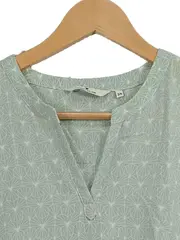 Vorschaubild 4 von Damen Bluse ärmellos Gr. 34 Grün Geometrisch Viskose
