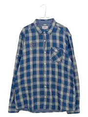 Vorschaubild 1 von Herren Freizeithemd Kariert Blau Gr. XL Langarm Baumwolle