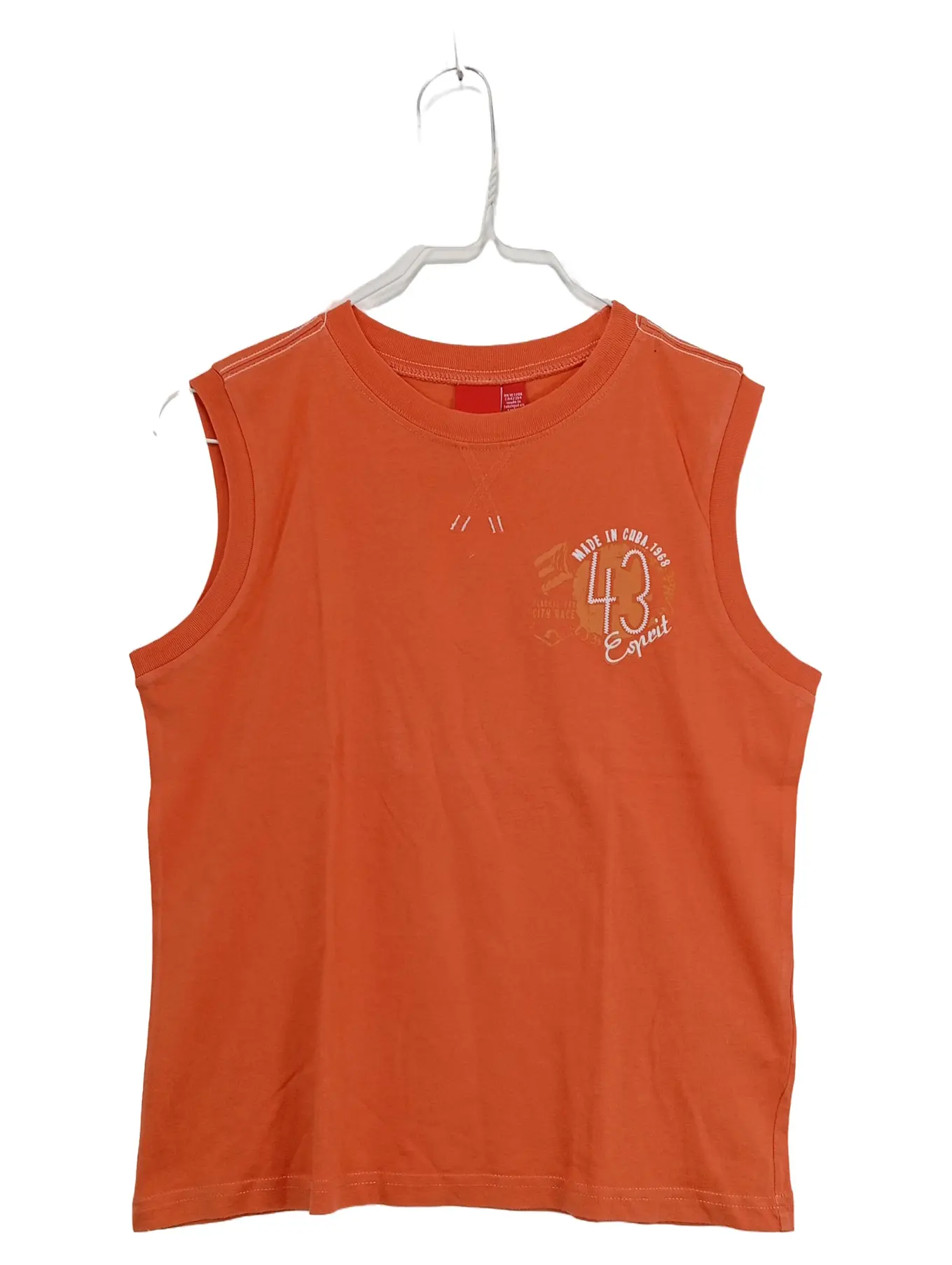 ESPRIT Kinder Top Tanktop Gr. 146 Orange Baumwolle Casual Ärmellos