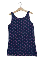 Vorschaubild 1 von YD Mädchen Top Tanktop Herzmuster Blau Pink Gr. 158 Baumwolle