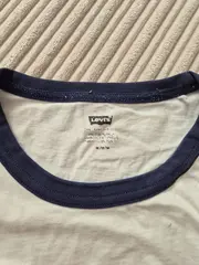 Vorschaubild 5 von Herren T-Shirt Gr. M Weiß Logo-Print Ringer Baumwolle