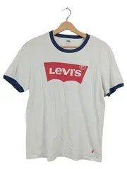 Vorschaubild 1 von Herren T-Shirt Gr. M Weiß Logo-Print Ringer Baumwolle