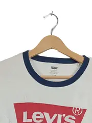 Vorschaubild 4 von Herren T-Shirt Gr. M Weiß Logo-Print Ringer Baumwolle