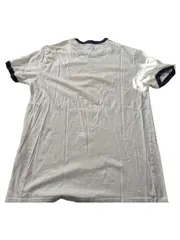 Vorschaubild 2 von Herren T-Shirt Gr. M Weiß Logo-Print Ringer Baumwolle