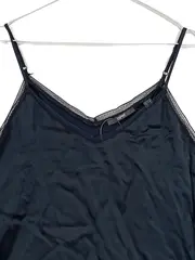 Vorschaubild 2 von Damen Top Camisole Spitze V-Ausschnitt Schwarz Gr. M elegant