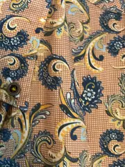 Vorschaubild 5 von Herren Freizeithemd Kurzarm Paisley Orange Gr. L Wolle