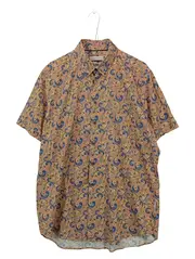 Vorschaubild 1 von Herren Freizeithemd Kurzarm Paisley Orange Gr. L Wolle