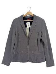 Vorschaubild 1 von Damen Blazer Gr. M Grau Gestreift Casual Baumwolle