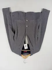 Vorschaubild 2 von Damen Blazer Gr. M Grau Gestreift Casual Baumwolle