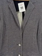 Vorschaubild 4 von Damen Blazer Gr. M Grau Gestreift Casual Baumwolle