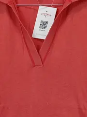 Vorschaubild 3 von Damen Pullover Baumwolle Langarm Uni Rot Gr. L 42 Herbst