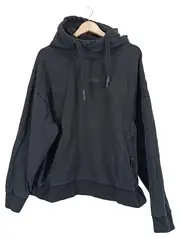 Vorschaubild 1 von Herren Kapuzenpullover Hoodie Schwarz Gr. L Streetwear Baumwolle